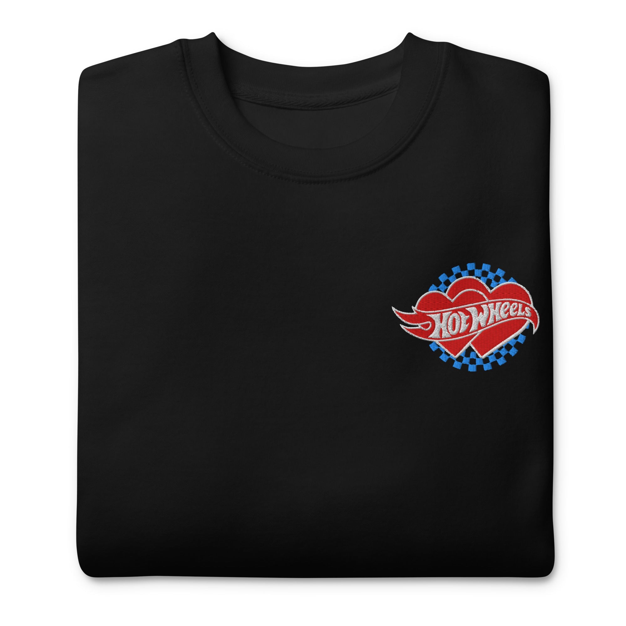 Hot Wheels Embroidered Checkered Hearts Sweatshirt