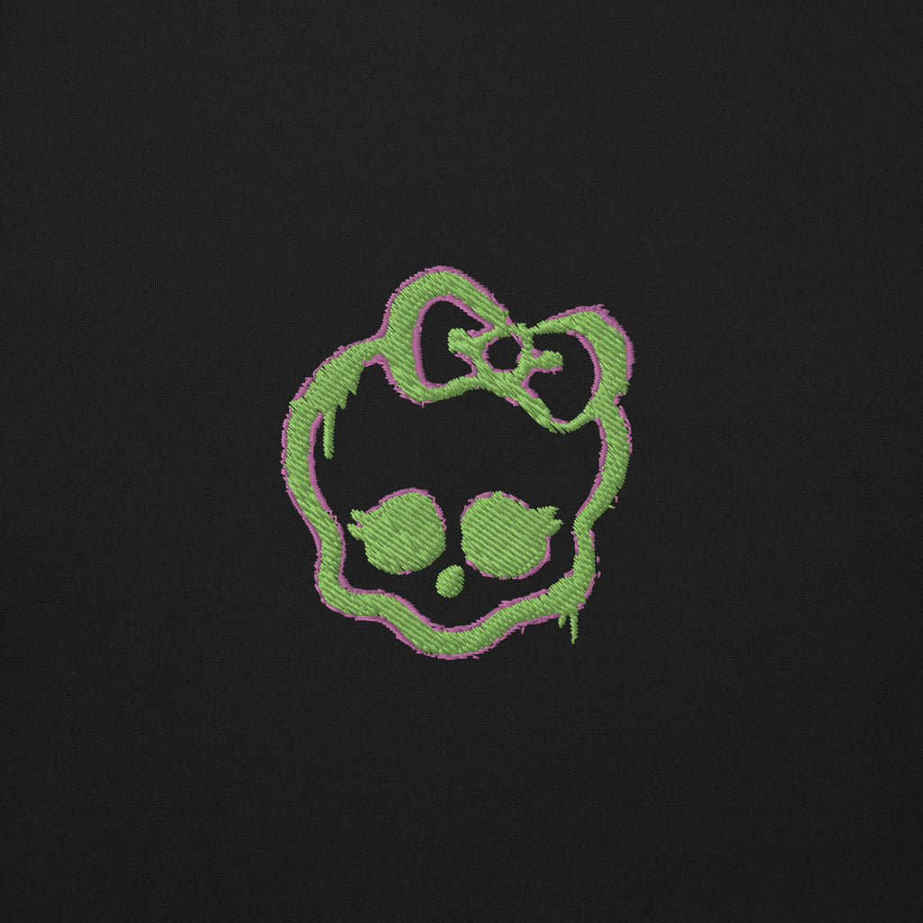 Monster High Lunar Glow Logo Embroidered Black Sweatshirt