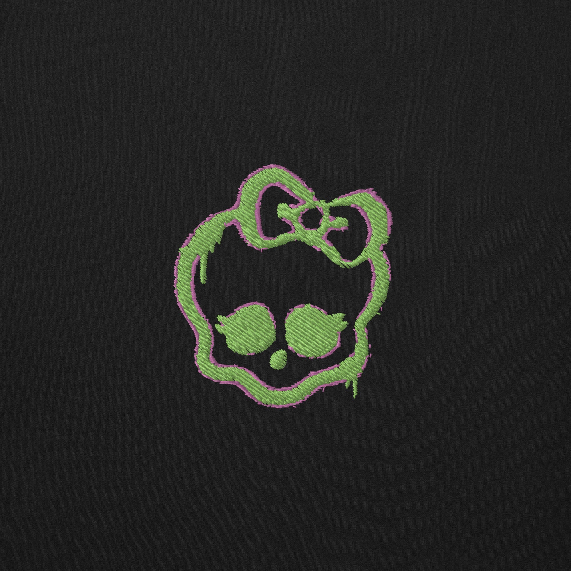 Monster High Lunar Glow Logo Embroidered Black Sweatshirt
