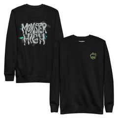 Monster High Lunar Glow Logo Embroidered Black Sweatshirt