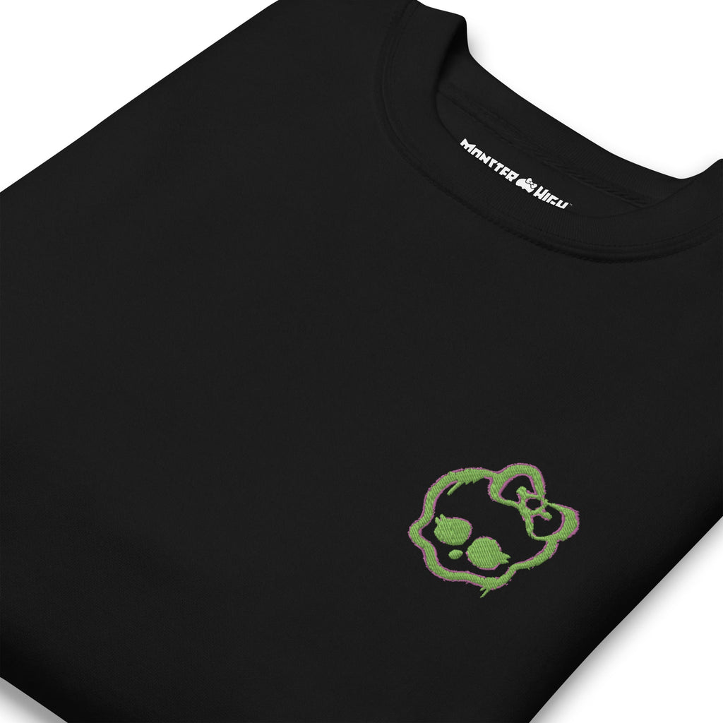 Monster High Lunar Glow Logo Embroidered Black Sweatshirt