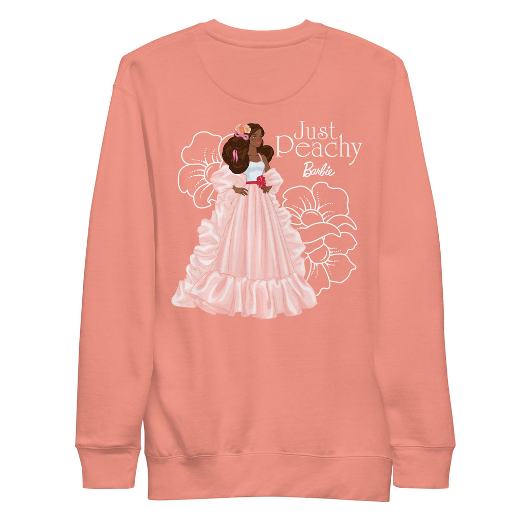 Barbie Peaches 'n Cream Embroidered Peach Sweatshirt