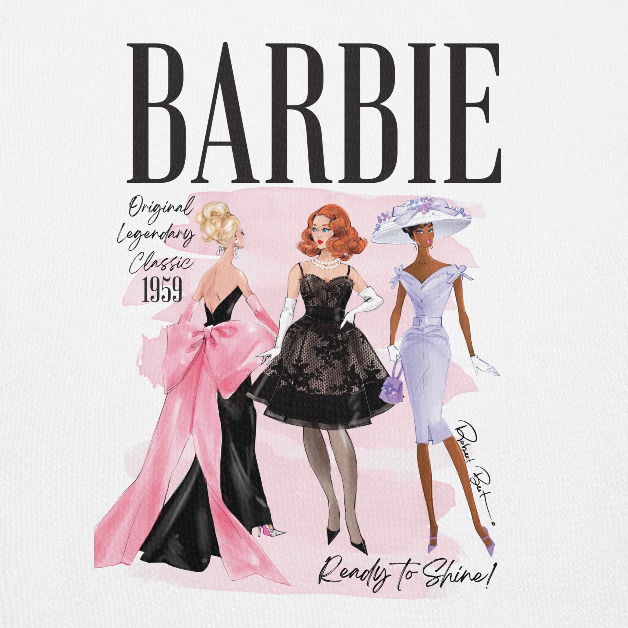 Barbie Artist Series Robert Best White Embroidered Sweatshirt
