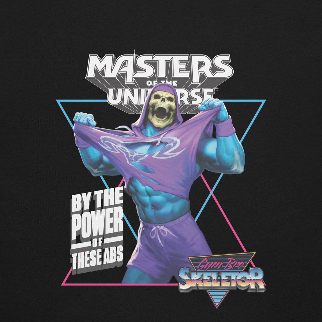 Masters of the Universe Gym Bro Skeletor Ab Power Black T-shirt