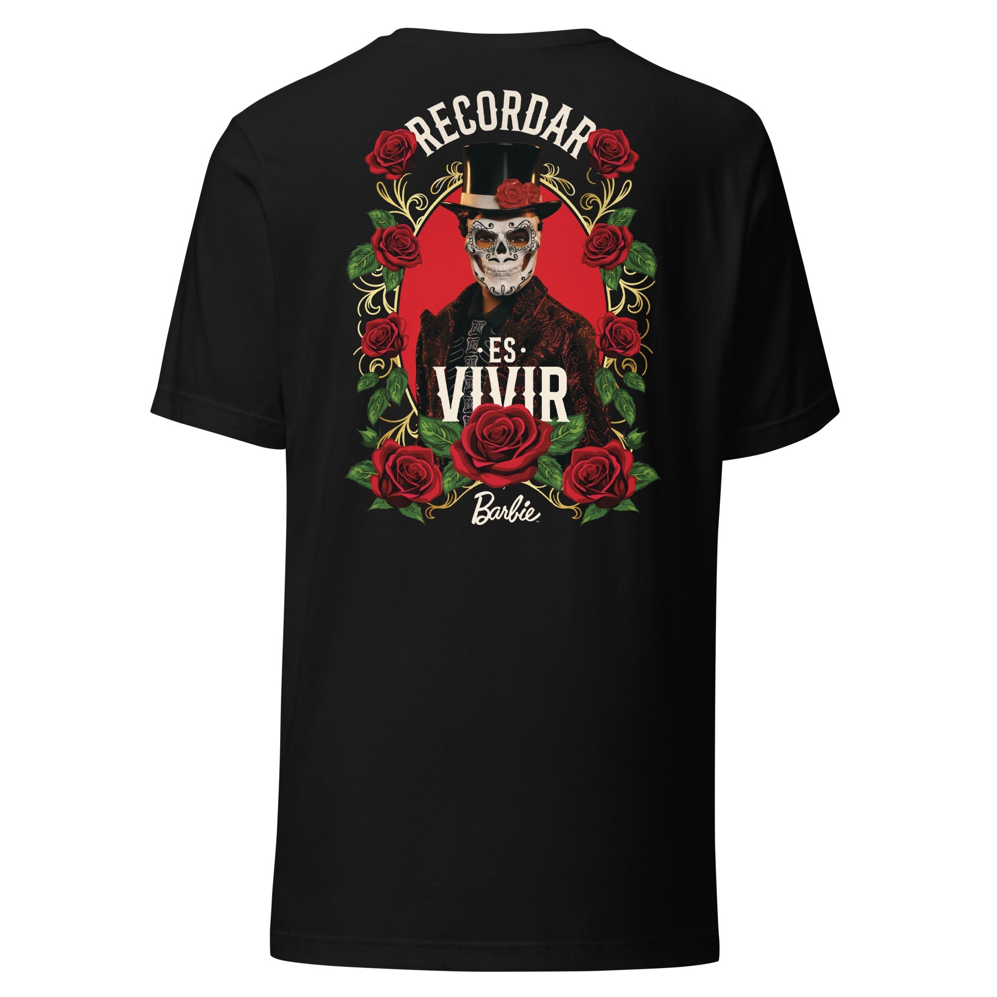 Barbie Día de Muertos Ken Recordar es Vivir Black T-shirt