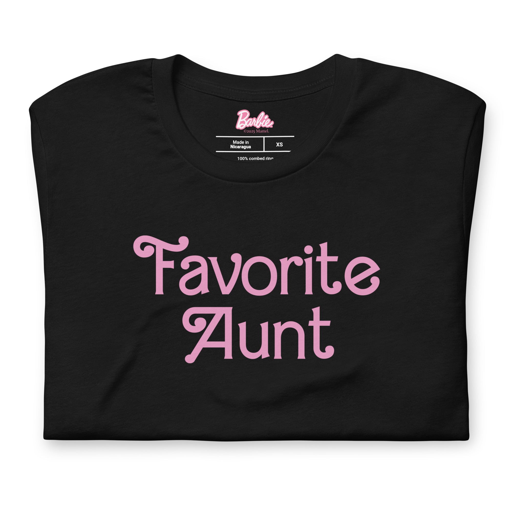 Barbie Favorite Aunt Black T-Shirt