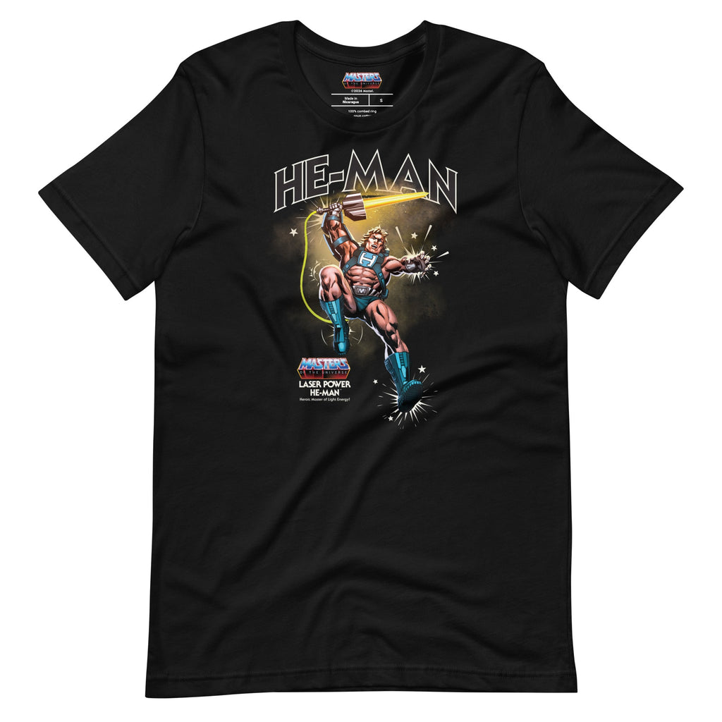 Masters of the Universe Laser Power He-Man Black T-shirt