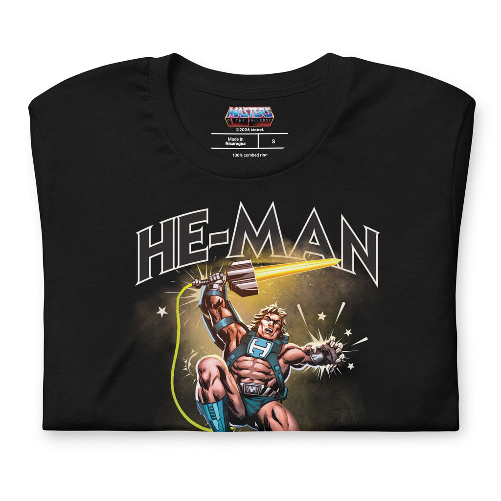 Masters of the Universe Laser Power He-Man Black T-shirt