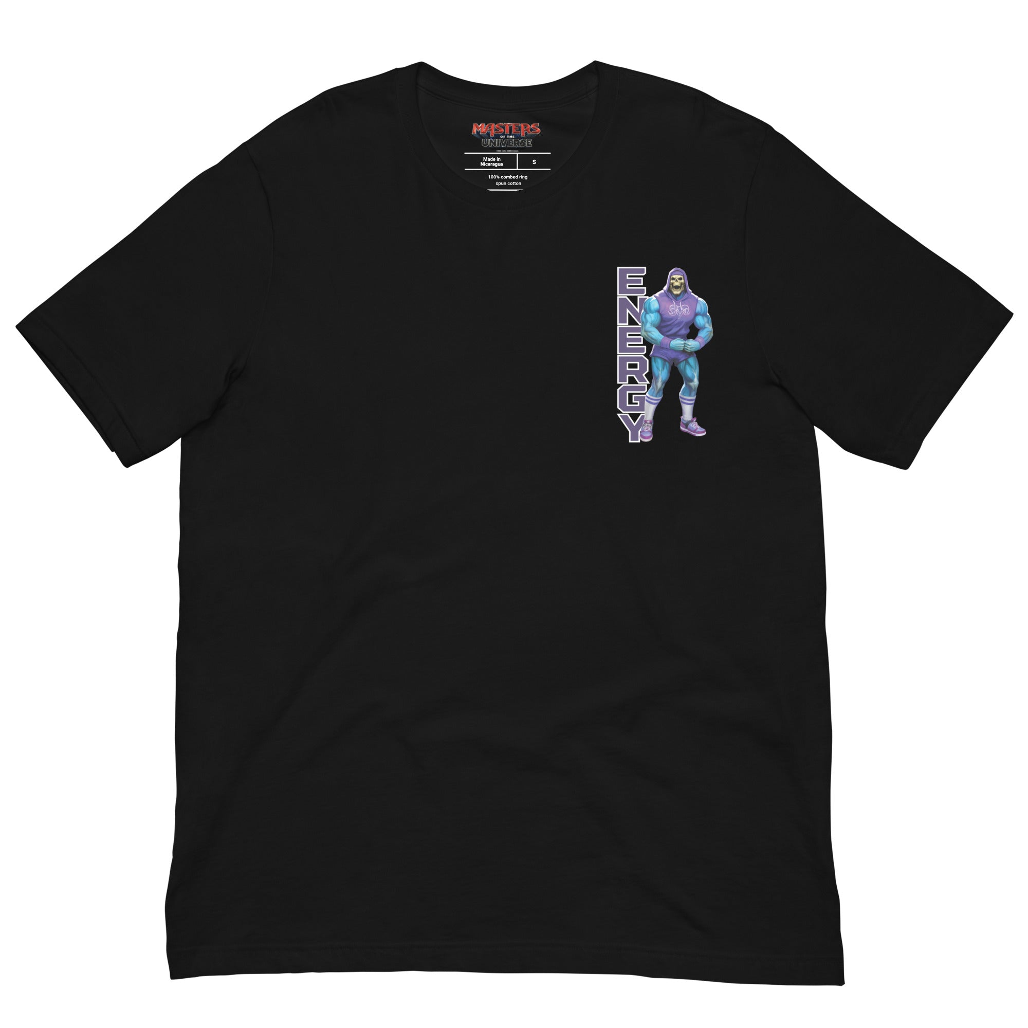 Masters of the Universe Gym Bro Skeletor Ab Power Black T-shirt