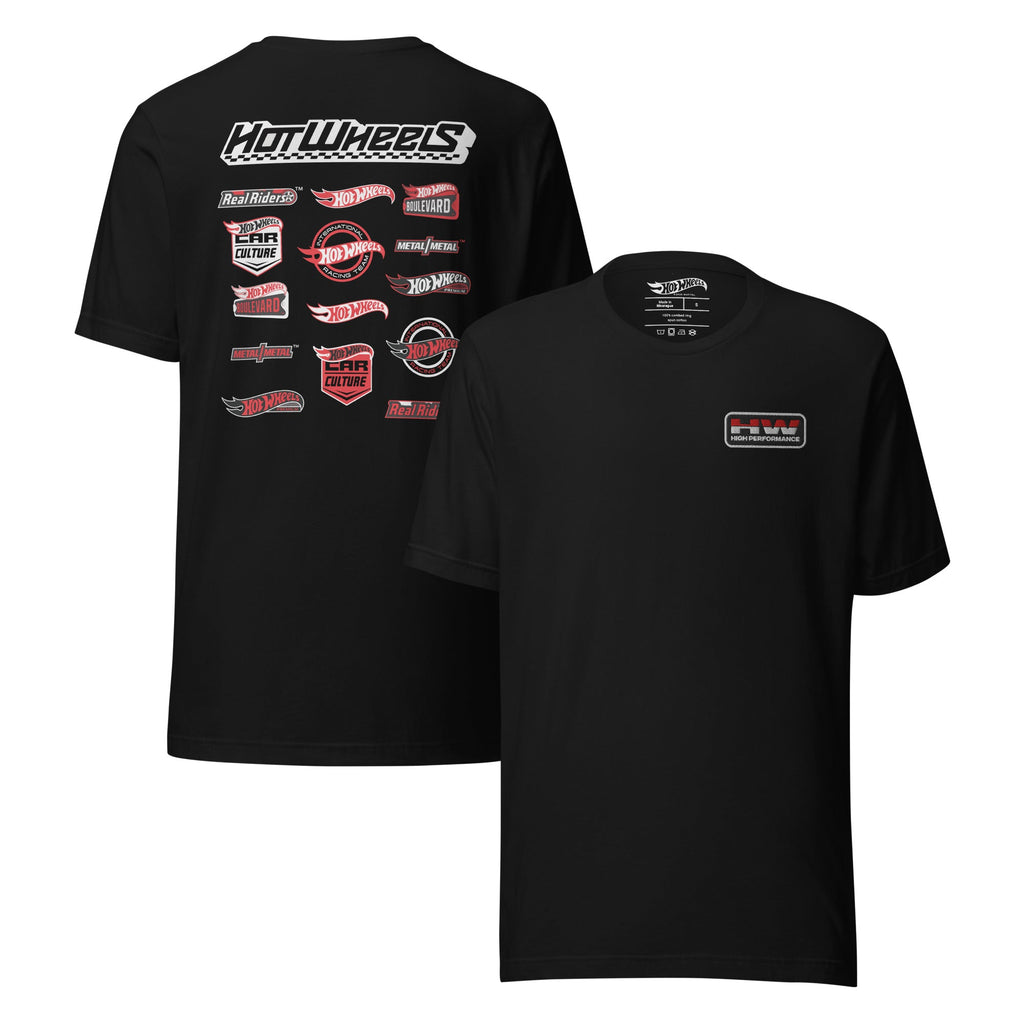 Hot Wheels High Performance Racing Embroidered Black T-Shirt