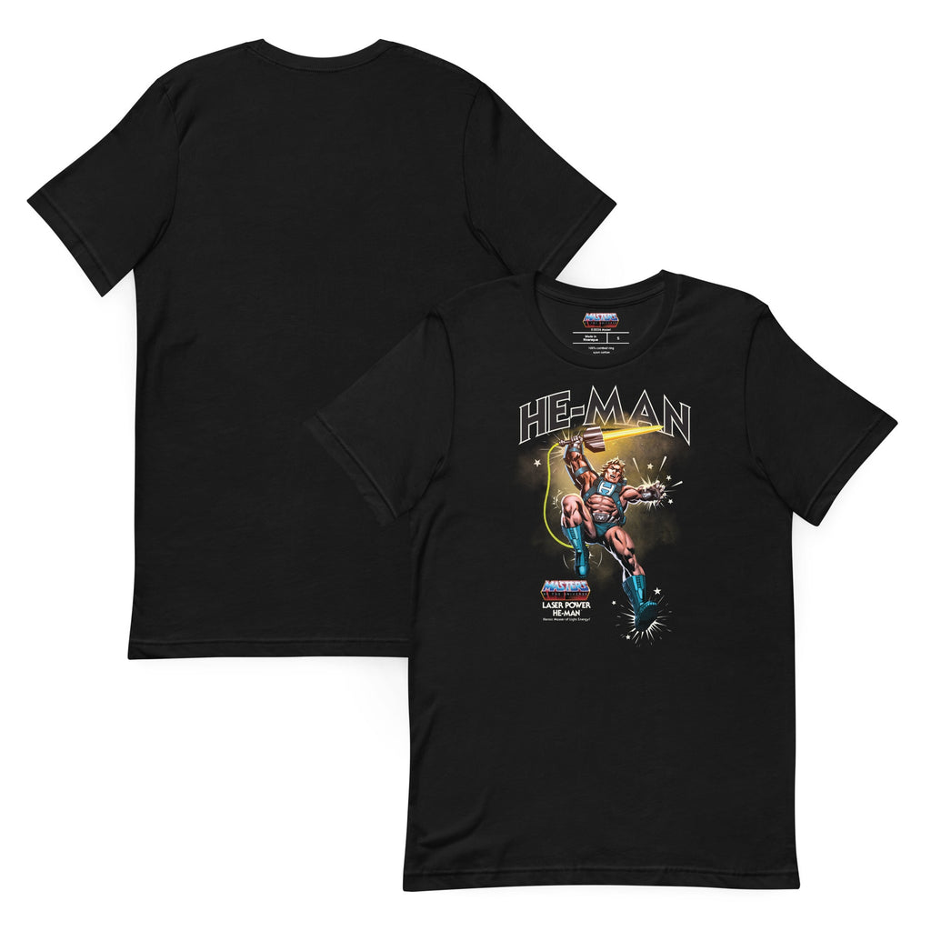 Masters of the Universe Laser Power He-Man Black T-shirt