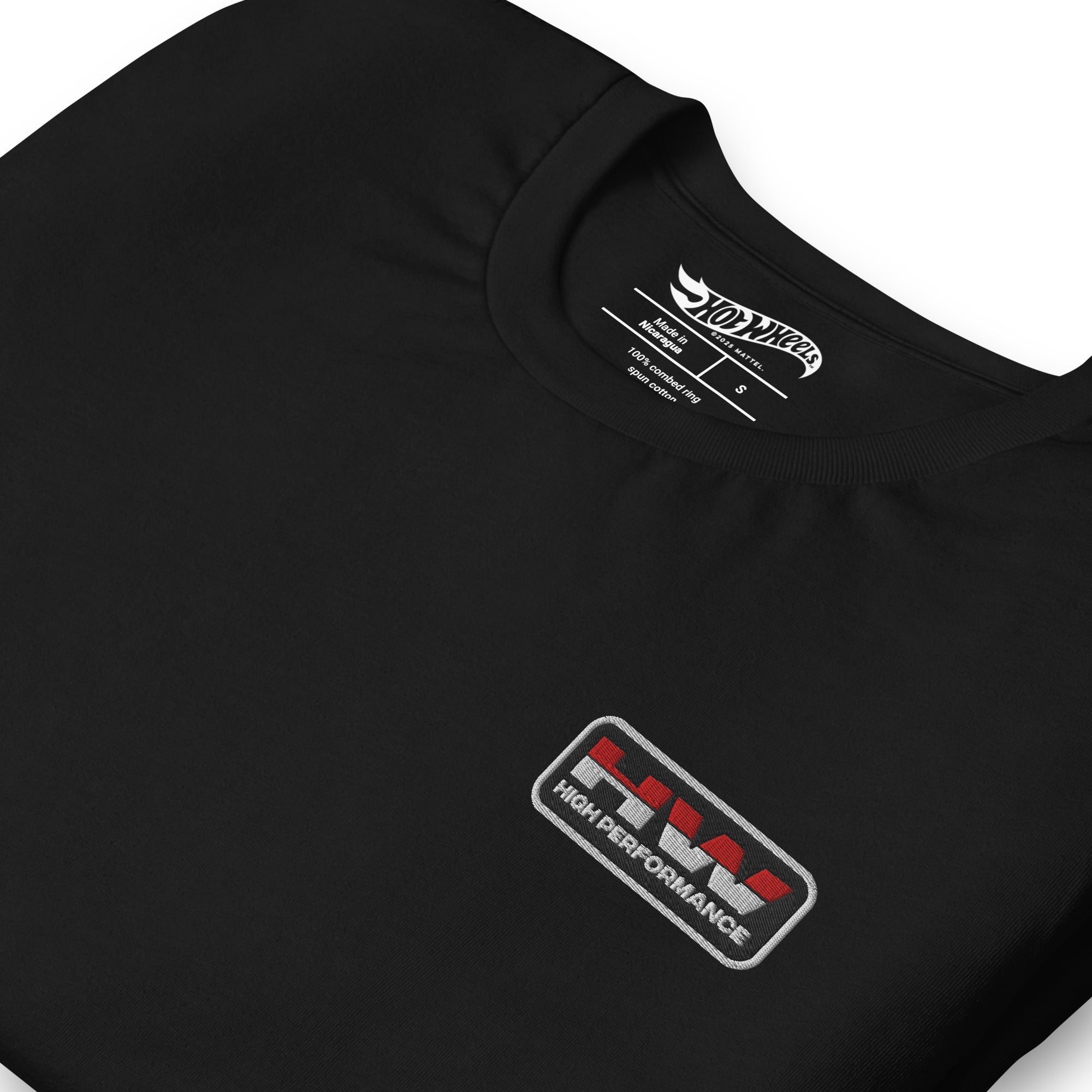 Hot Wheels High Performance Racing Embroidered Black T-Shirt