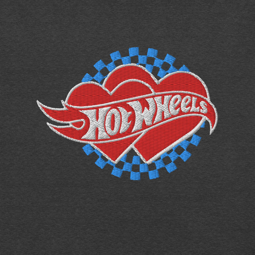 Hot Wheels Embroidered Checkered Hearts T-Shirt