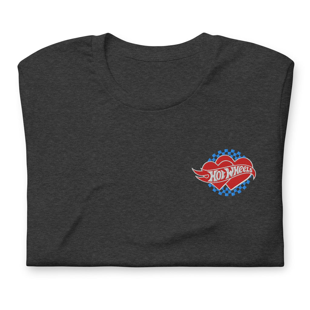 Hot Wheels Embroidered Checkered Hearts T-Shirt