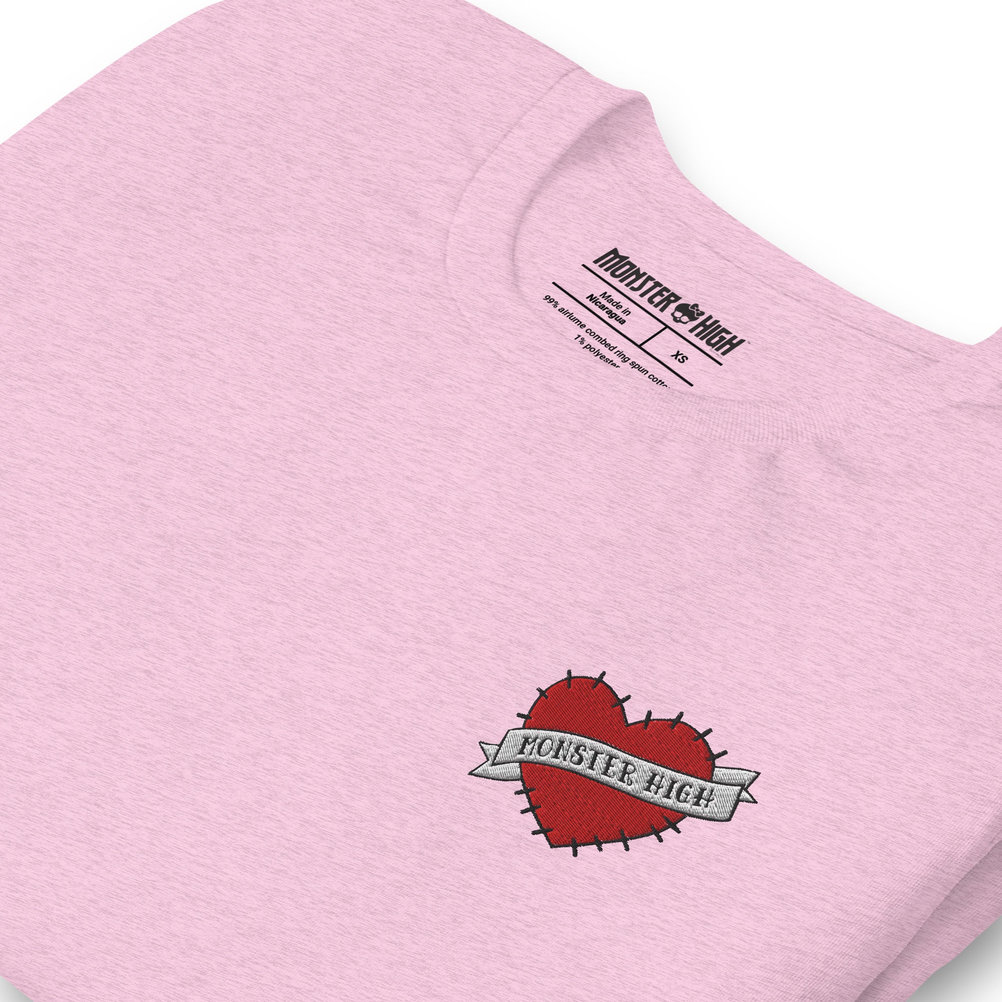 Monster High Embroidered Logo Heart T-Shirt