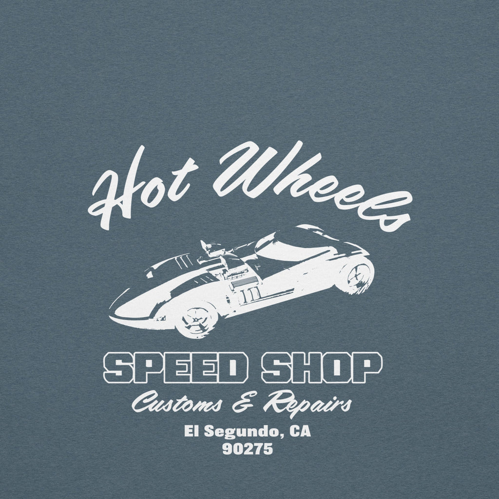 Hot Wheels Speed Shop Embroidered Blue T-Shirt