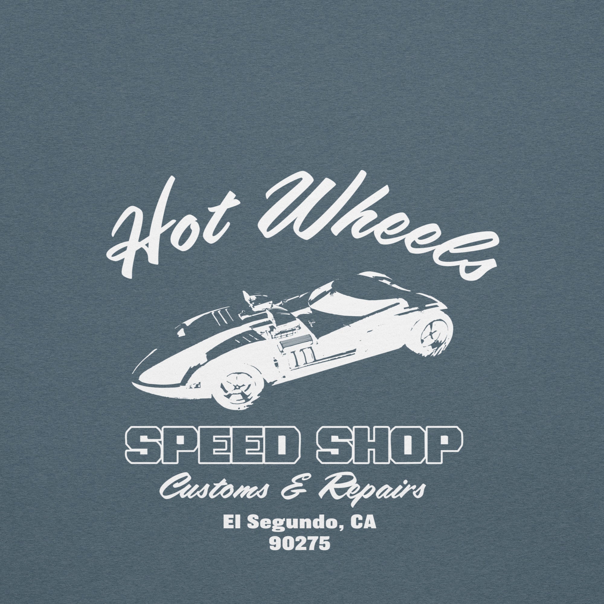 Hot Wheels Speed Shop Embroidered Blue T-Shirt