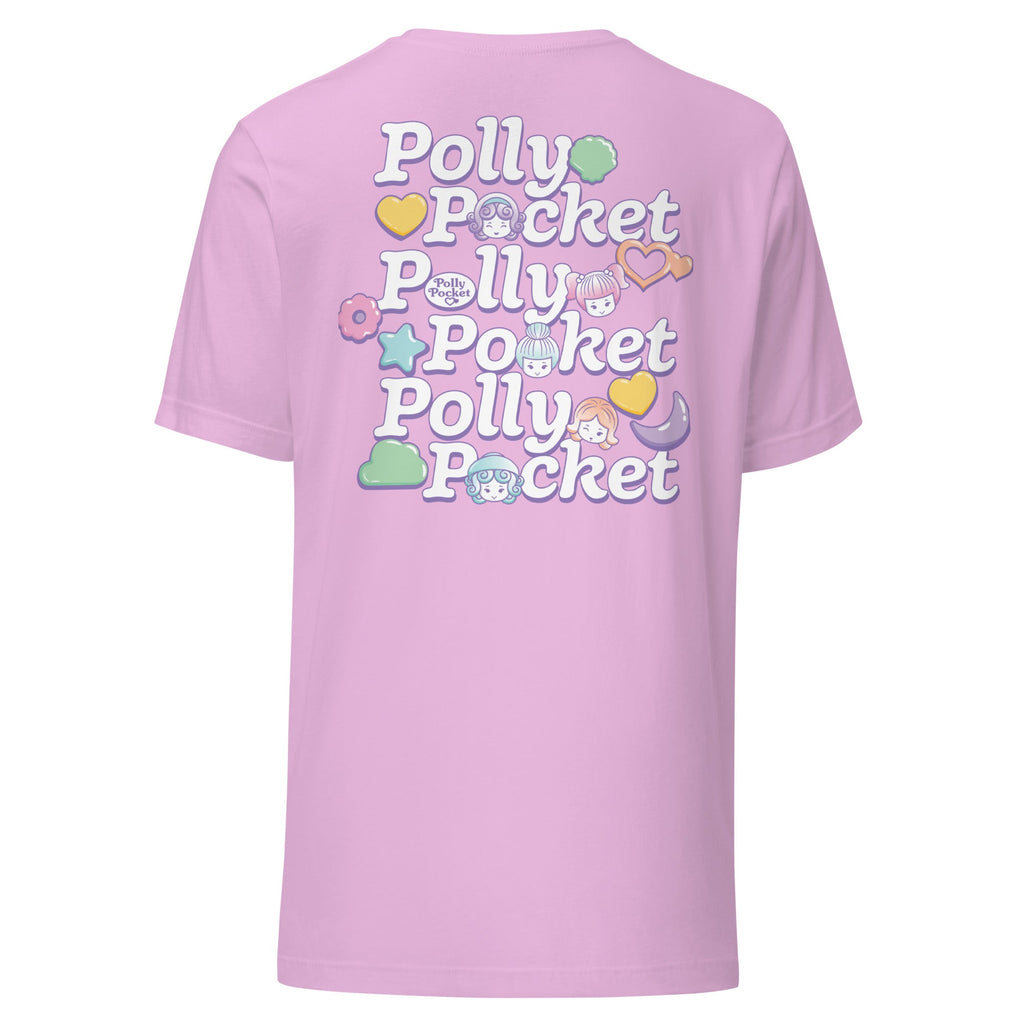 Polly Pocket Icons Embroidered Pink T-Shirt