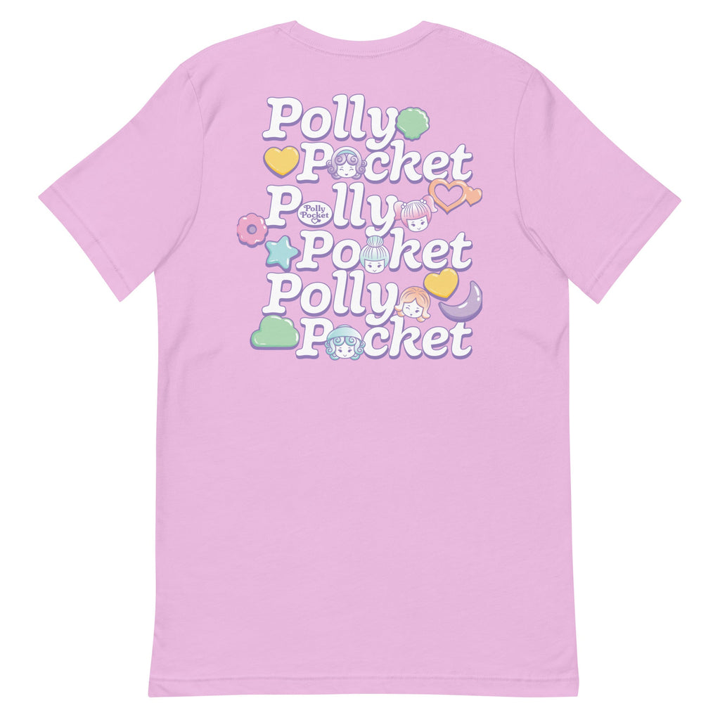 Polly Pocket Icons Embroidered Pink T-Shirt