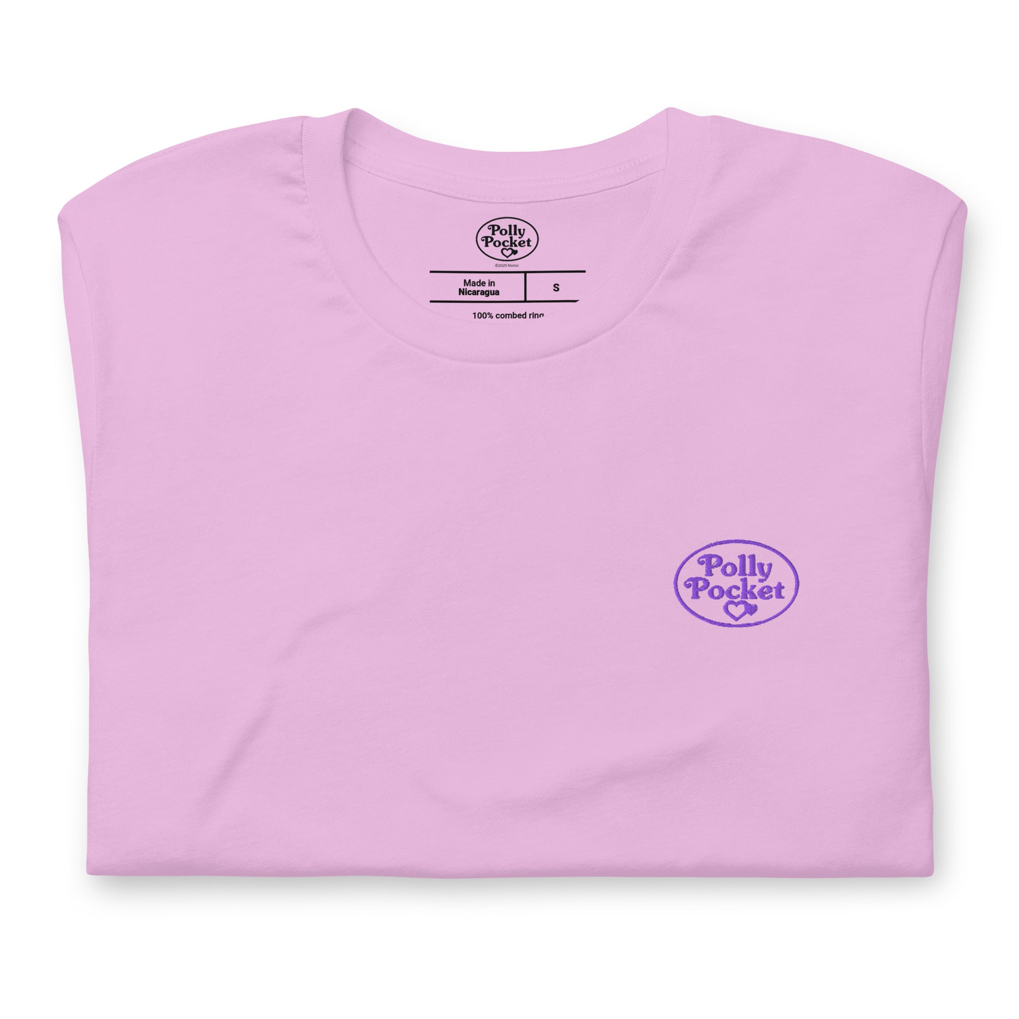 Polly Pocket Icons Embroidered Pink T-Shirt