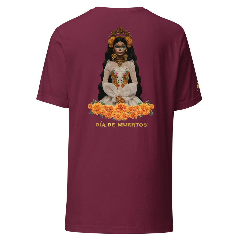Barbie Día de Muertos Maroon T-Shirt