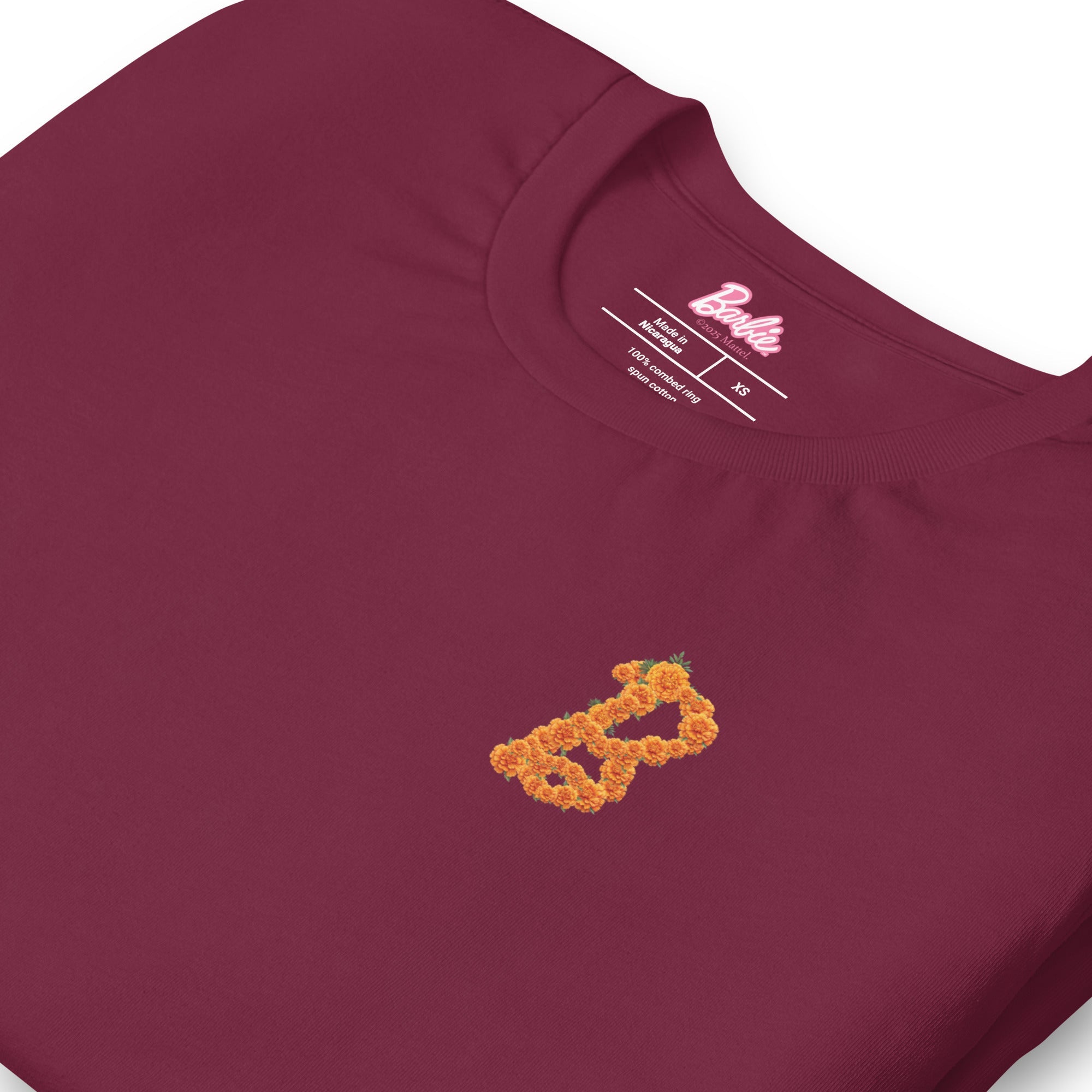 Barbie Día de Muertos Maroon T-Shirt