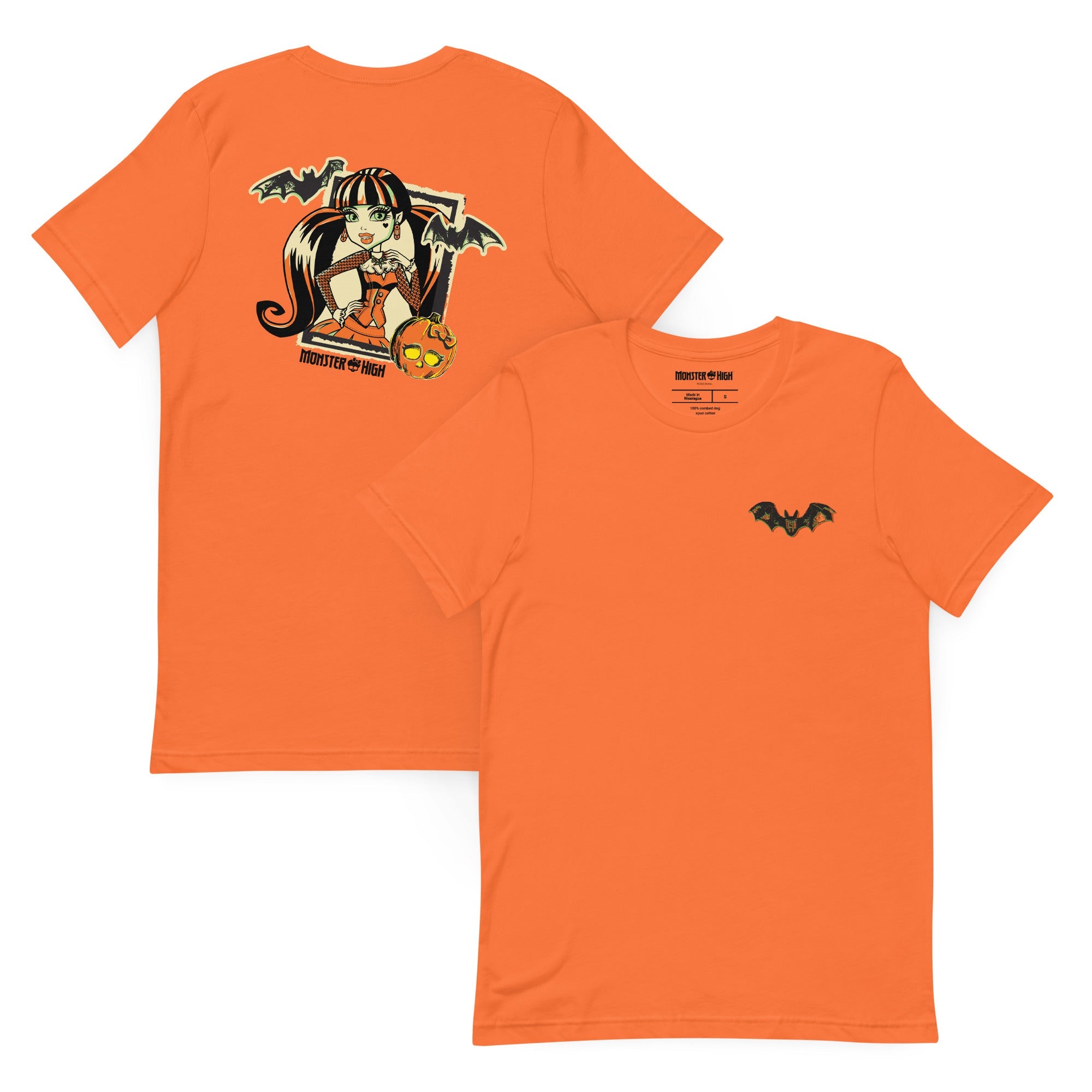 Monster High Draculaura Embroidered Orange T-Shirt