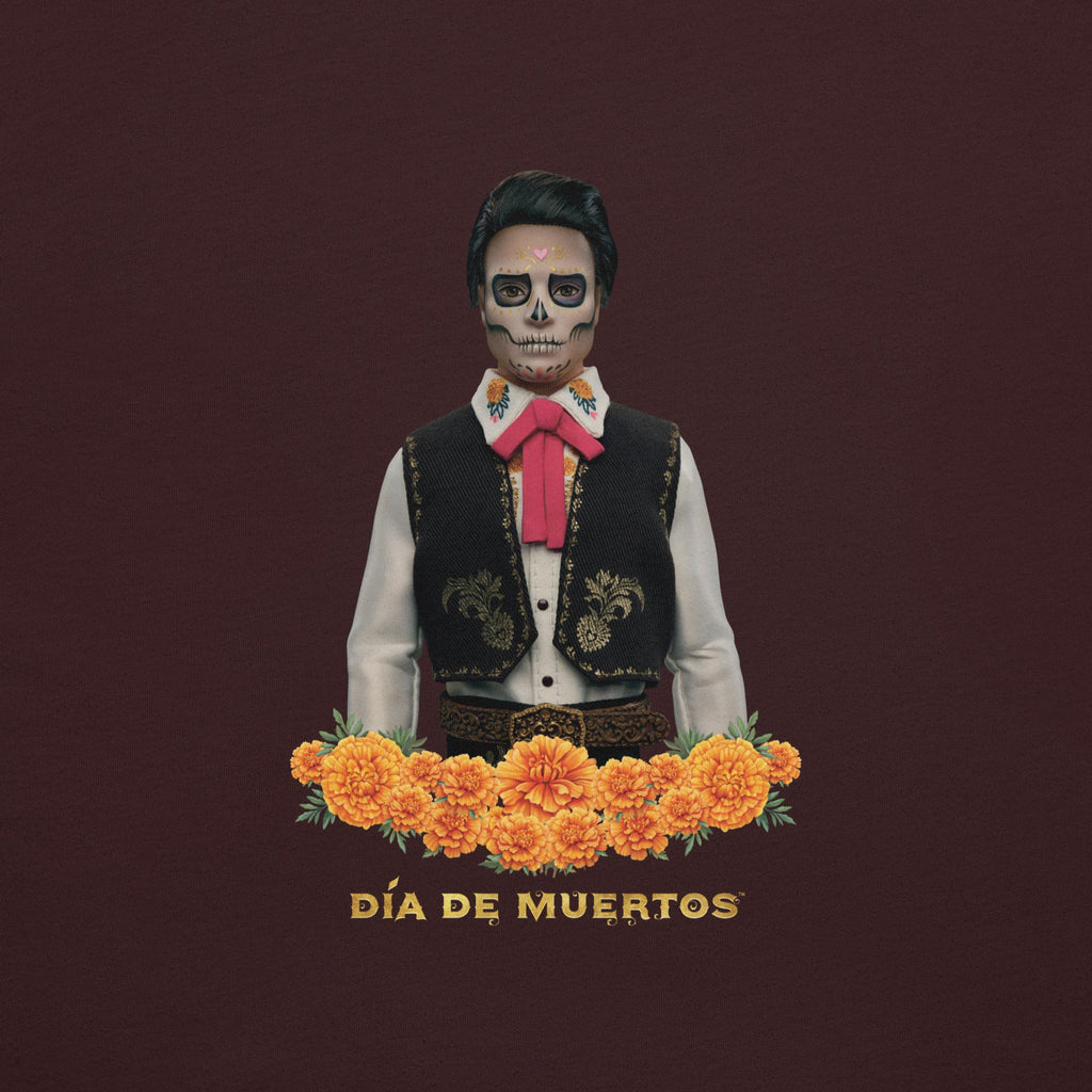 Barbie Día de Muertos Ken Embroidered Oxblood T-Shirt
