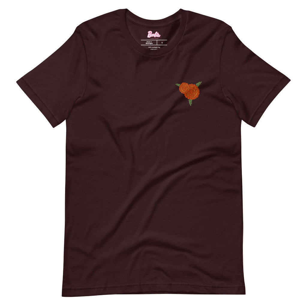 Barbie Día de Muertos Ken Embroidered Oxblood T-Shirt