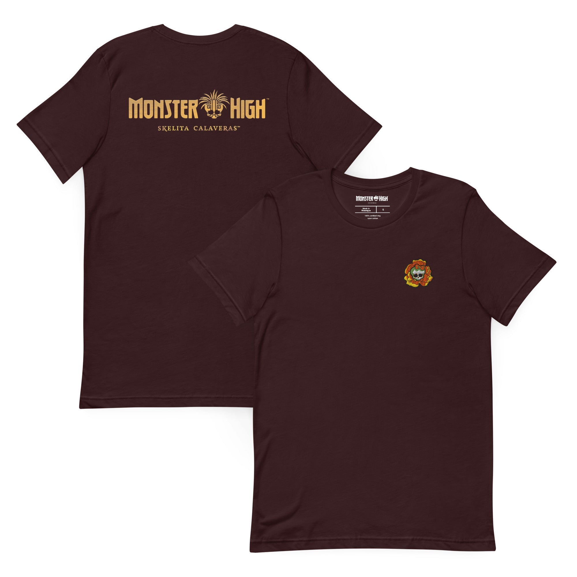 Monster High Skelita Día de Muertos Embroidered Oxblood T-Shirt