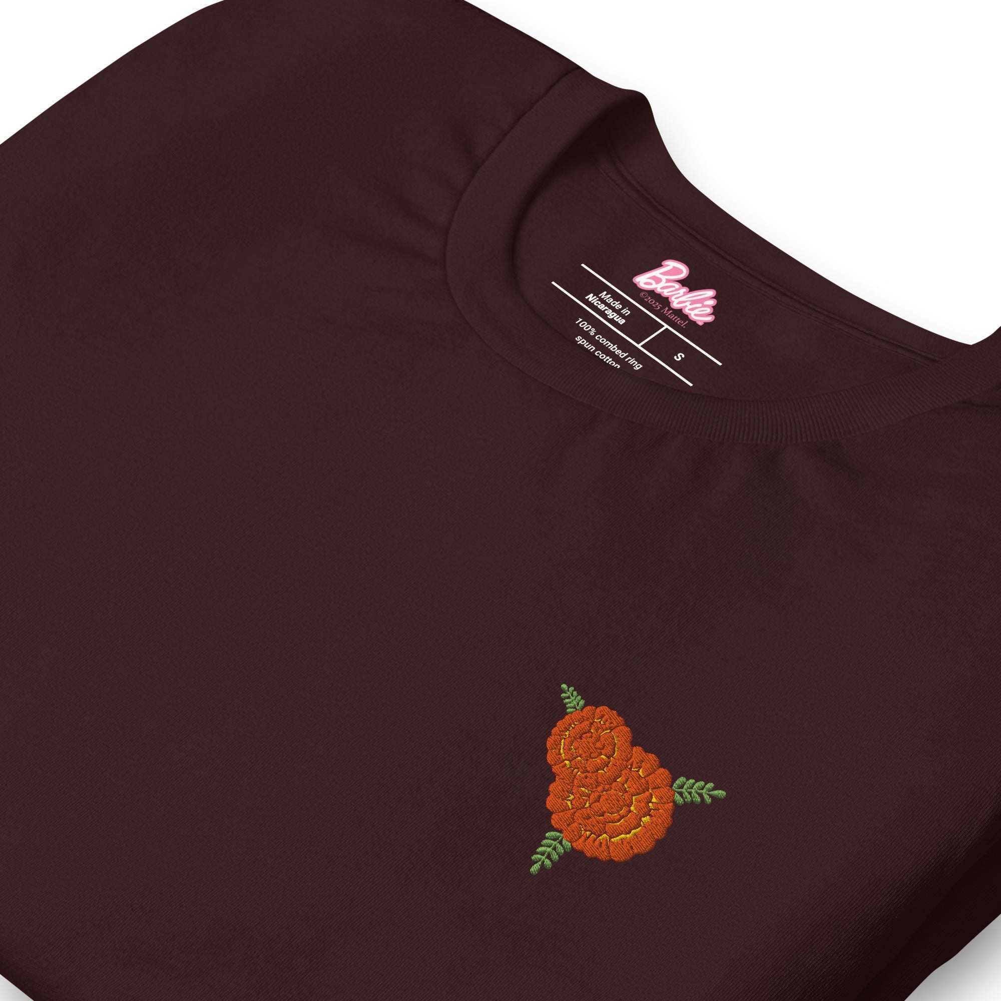 Barbie Día de Muertos Ken Embroidered Oxblood T-Shirt