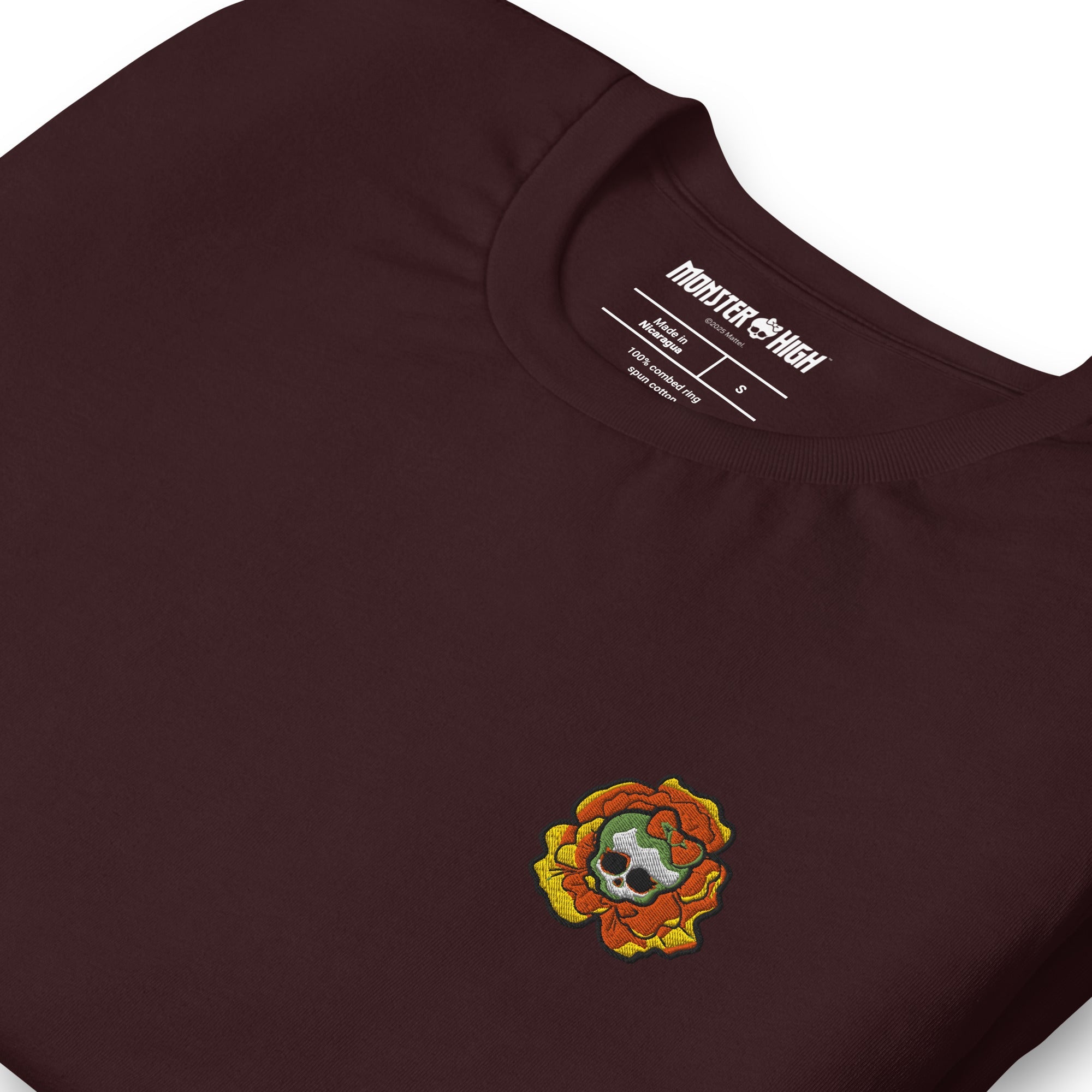 Monster High Skelita Día de Muertos Embroidered Oxblood T-Shirt