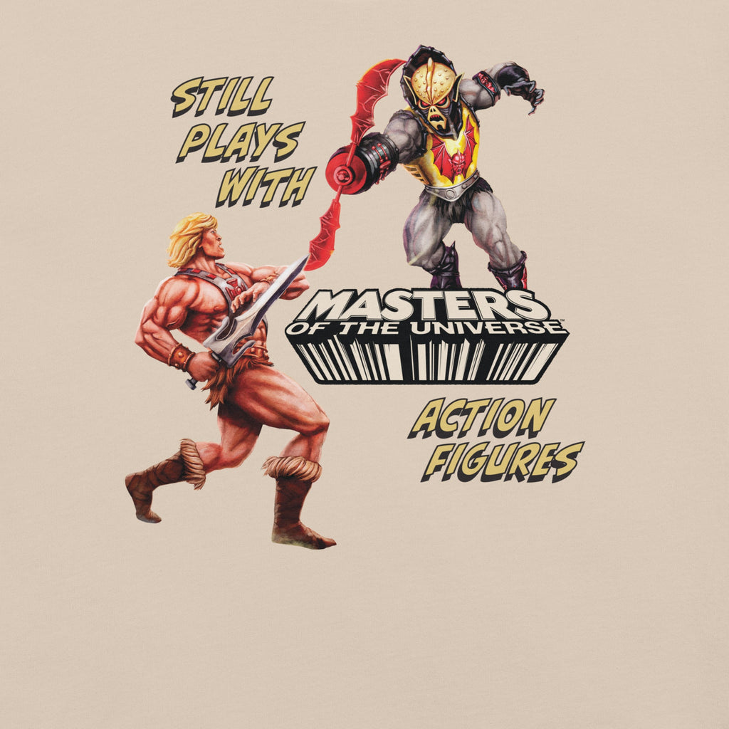 Masters of the Universe Still Plays with Action Figures Cream T-Shirt