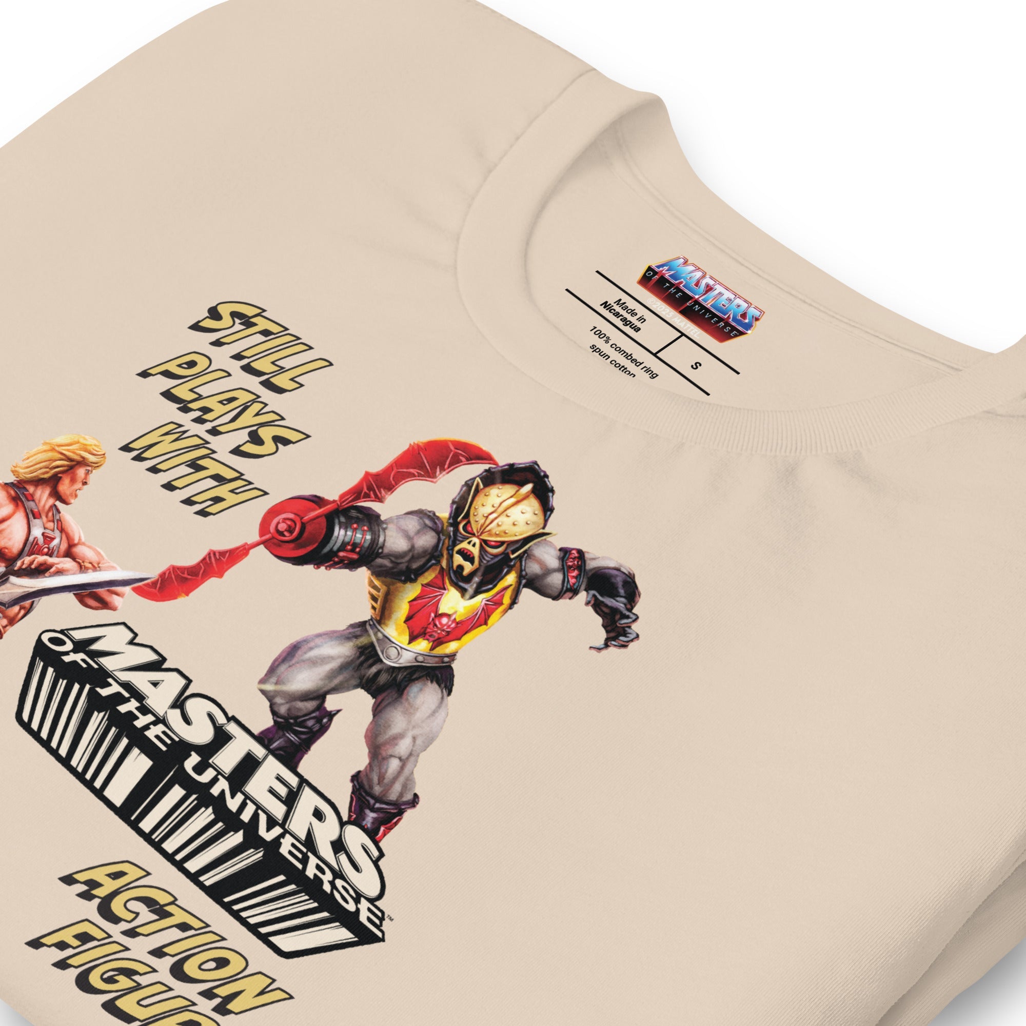 Masters of the Universe Still Plays with Action Figures Cream T-Shirt
