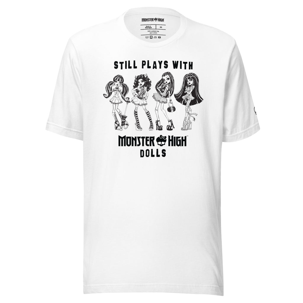 Monster High Still Plays with Monster High Dolls White T-Shirt