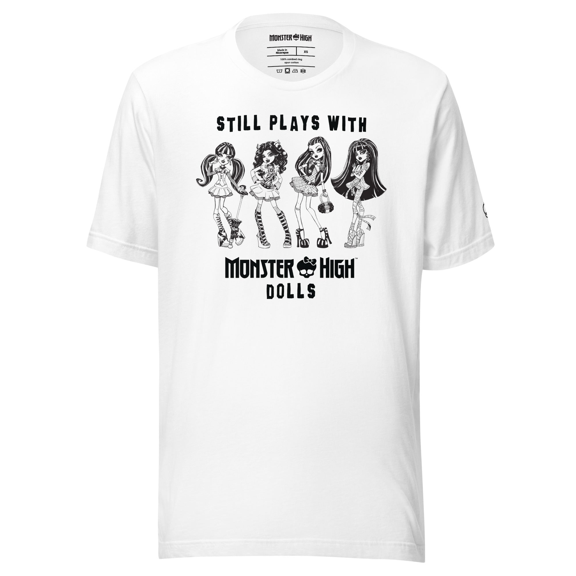 Monster High Still Plays with Monster High Dolls White T-Shirt