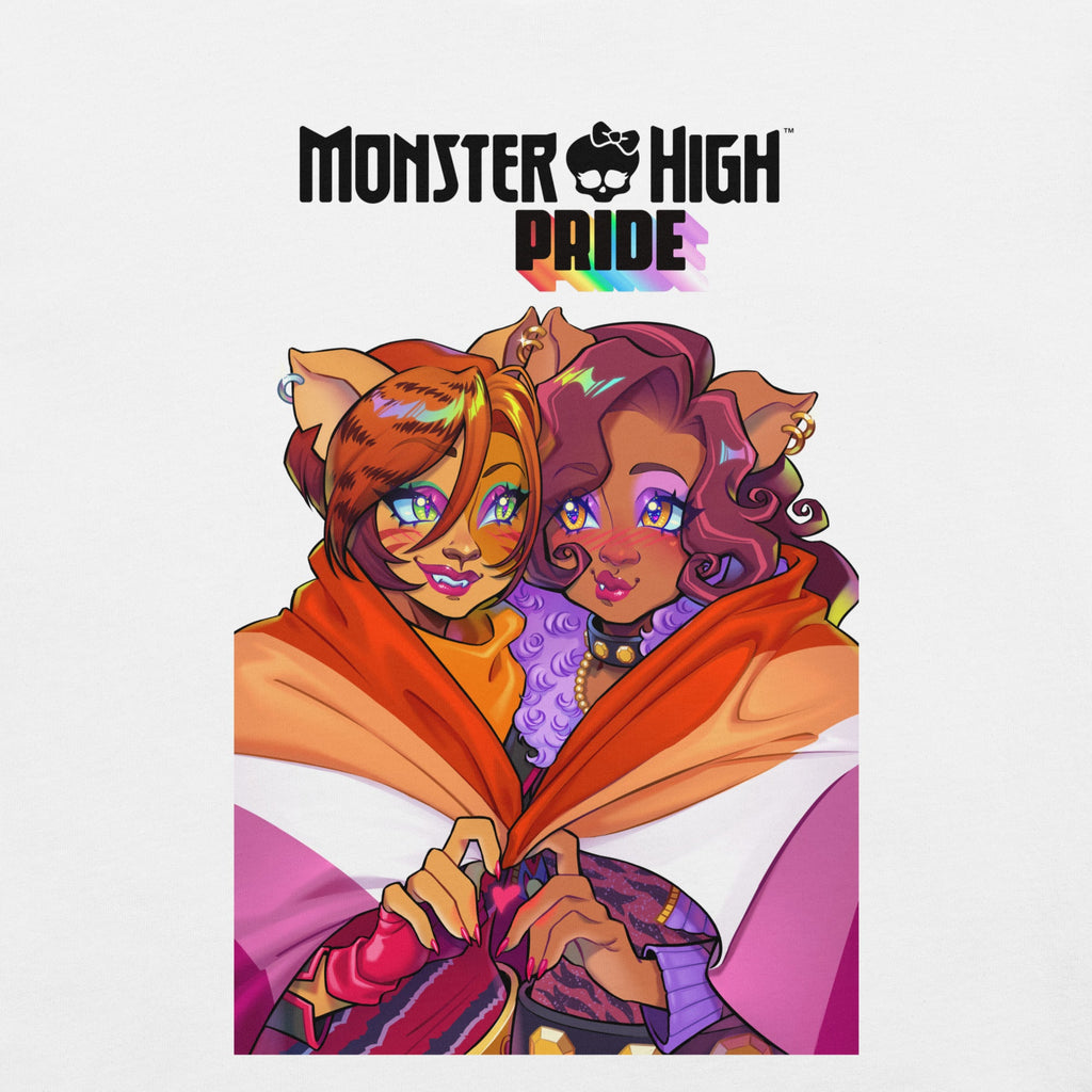 Monster High Pride Toralei & Clawdeen White T-Shirt