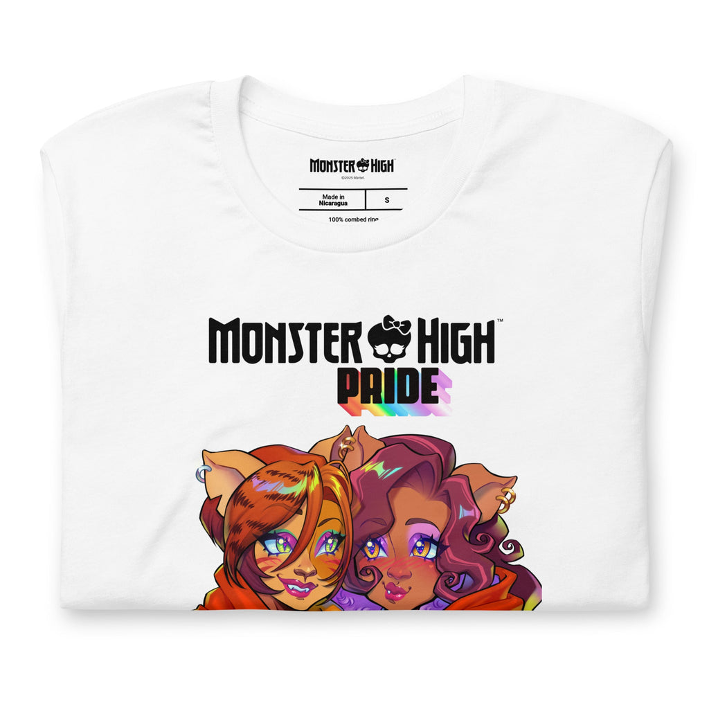 Monster High Pride Toralei & Clawdeen White T-Shirt