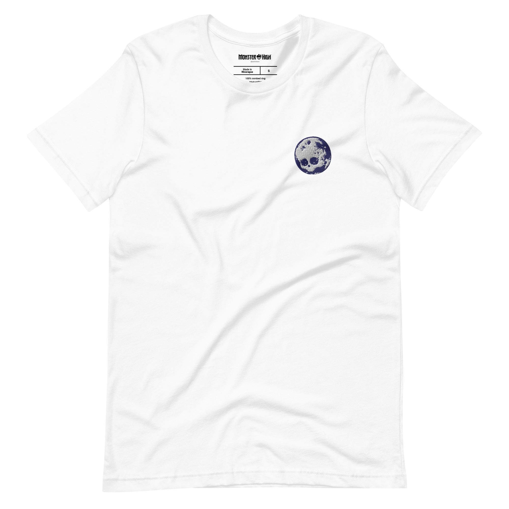 Monster High Full Moon  Embroidered White T-Shirt