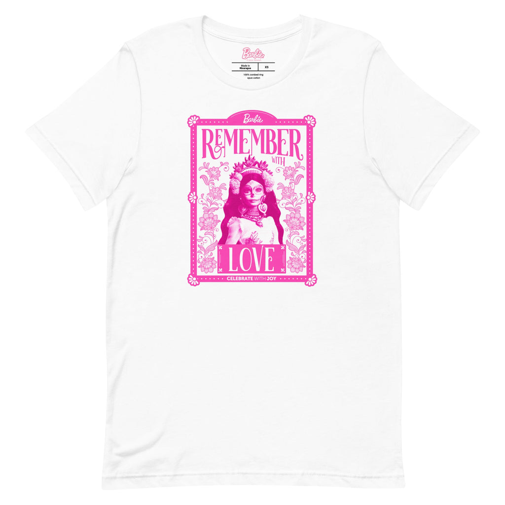Barbie Día de Muertos Remember Love White T-Shirt