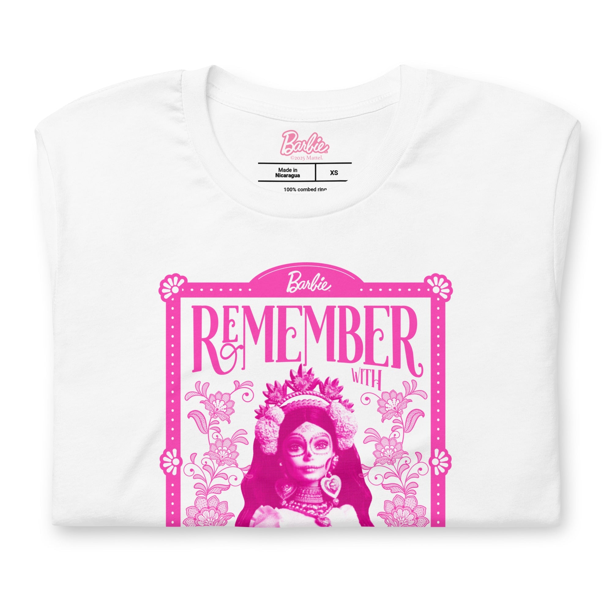 Barbie Día de Muertos Remember Love White T-Shirt