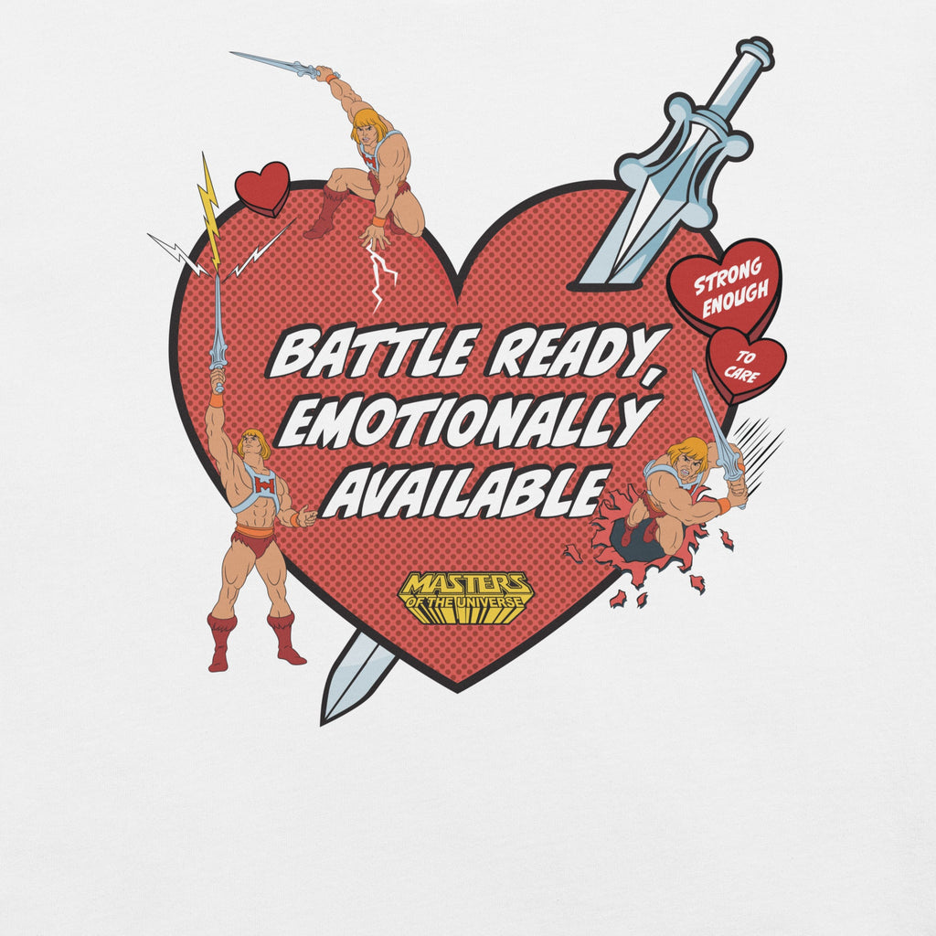 Masters of the Universe He-Man Battle Ready White T-shirt