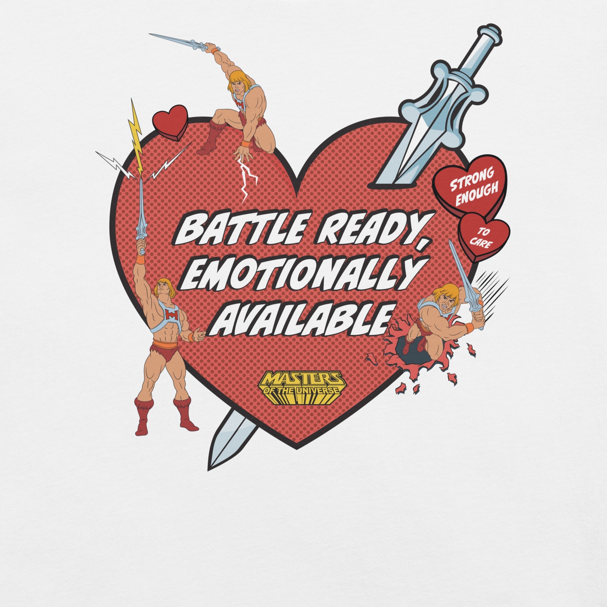 Masters of the Universe He-Man Battle Ready White T-shirt