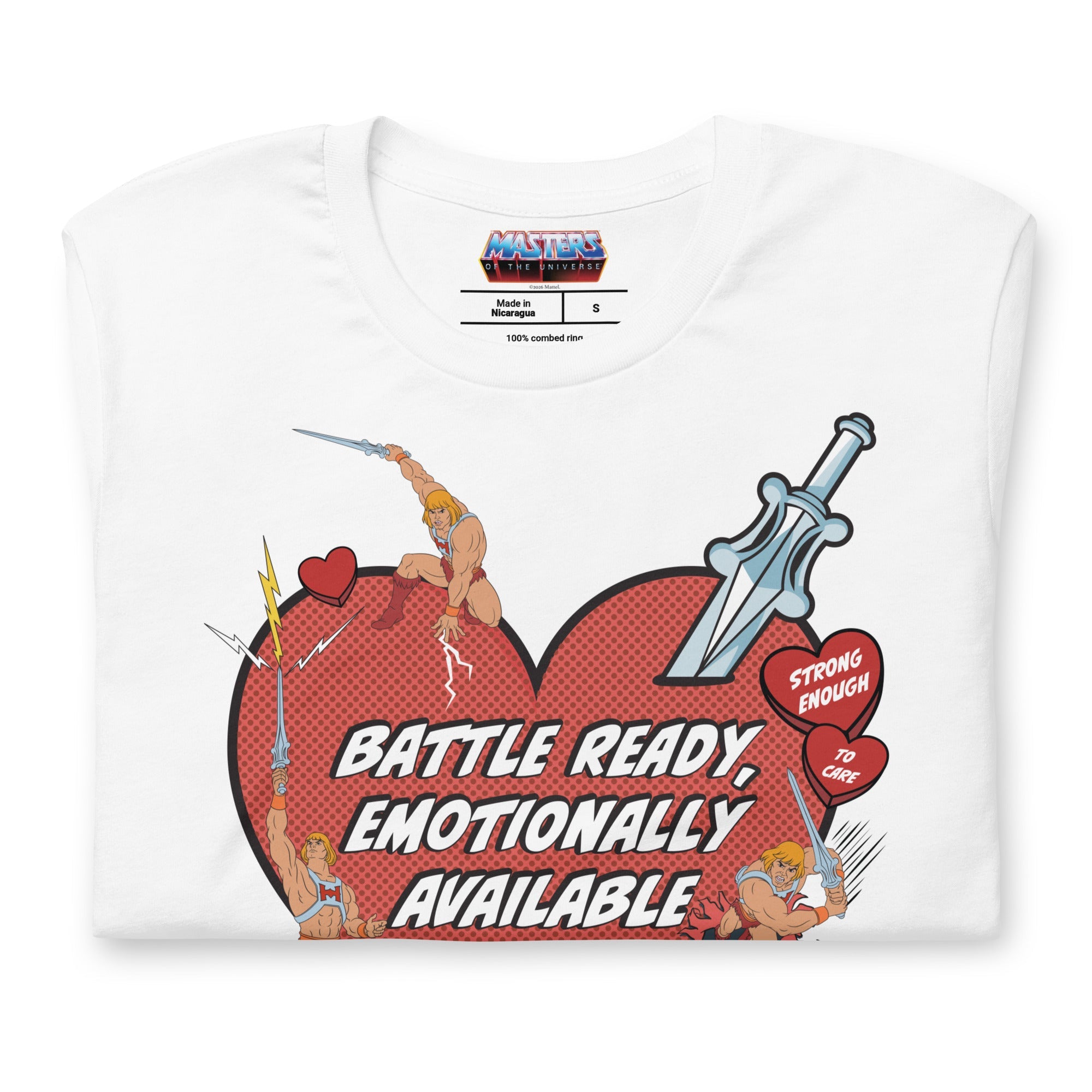 Masters of the Universe He-Man Battle Ready White T-shirt