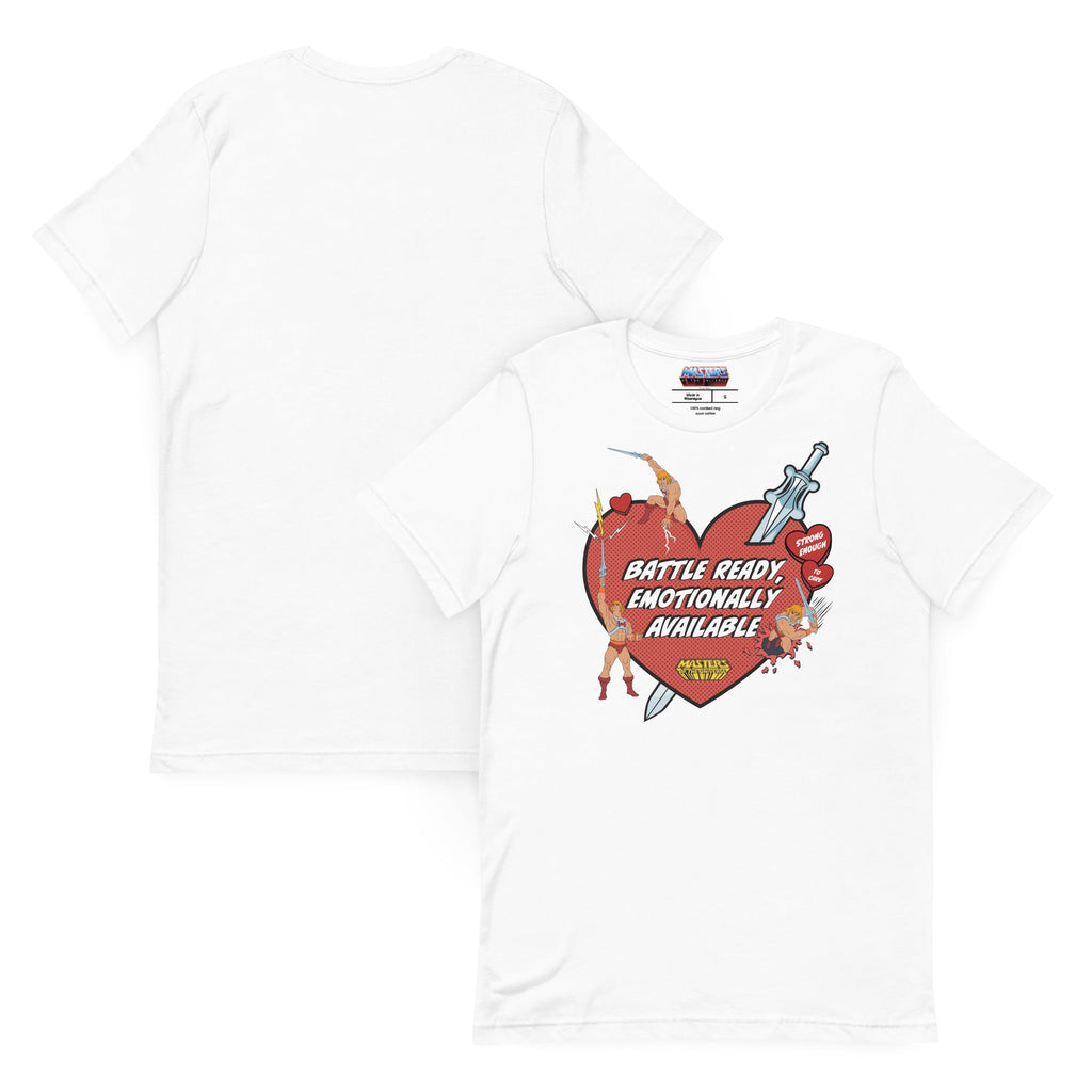 Masters of the Universe He-Man Battle Ready White T-shirt