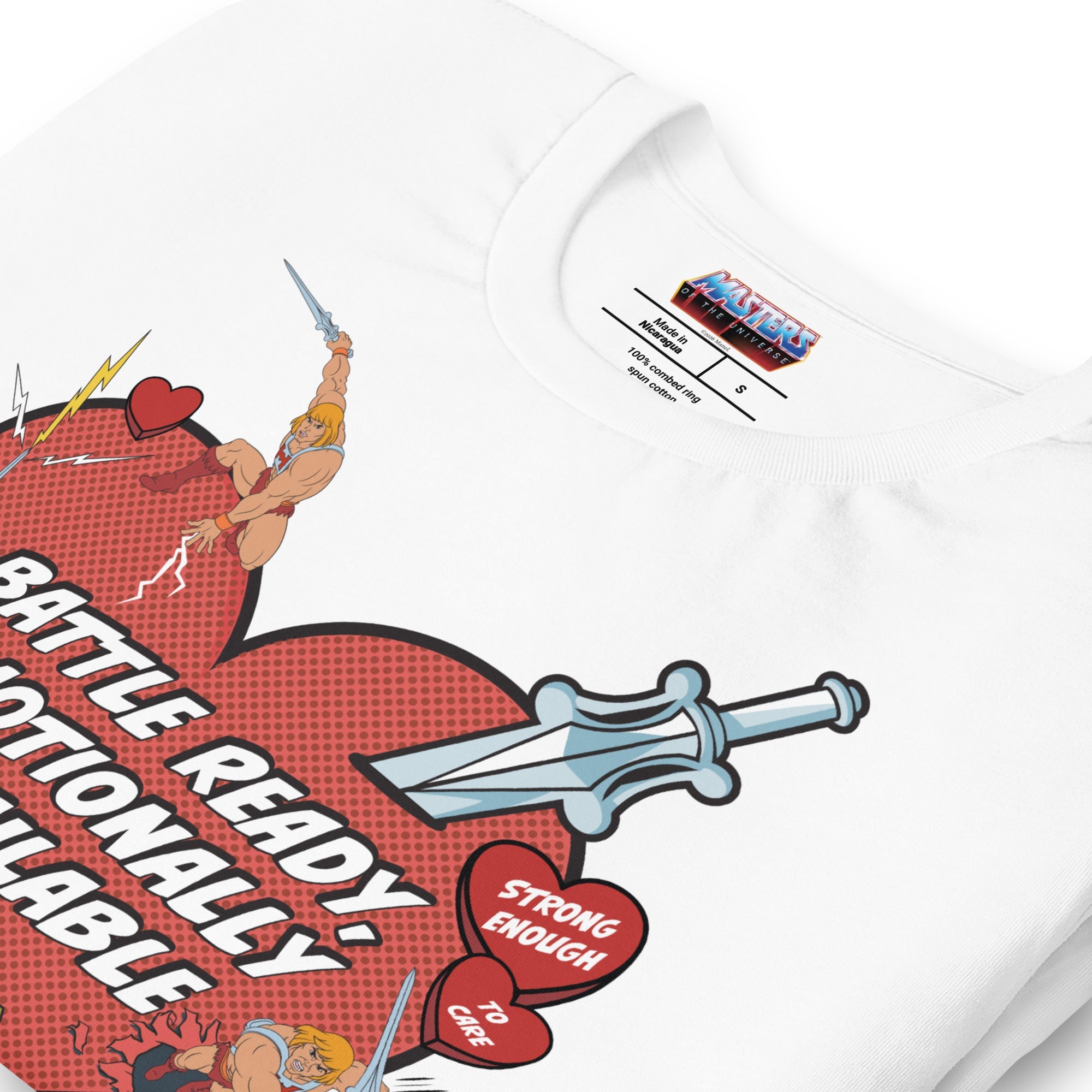 Masters of the Universe He-Man Battle Ready White T-shirt