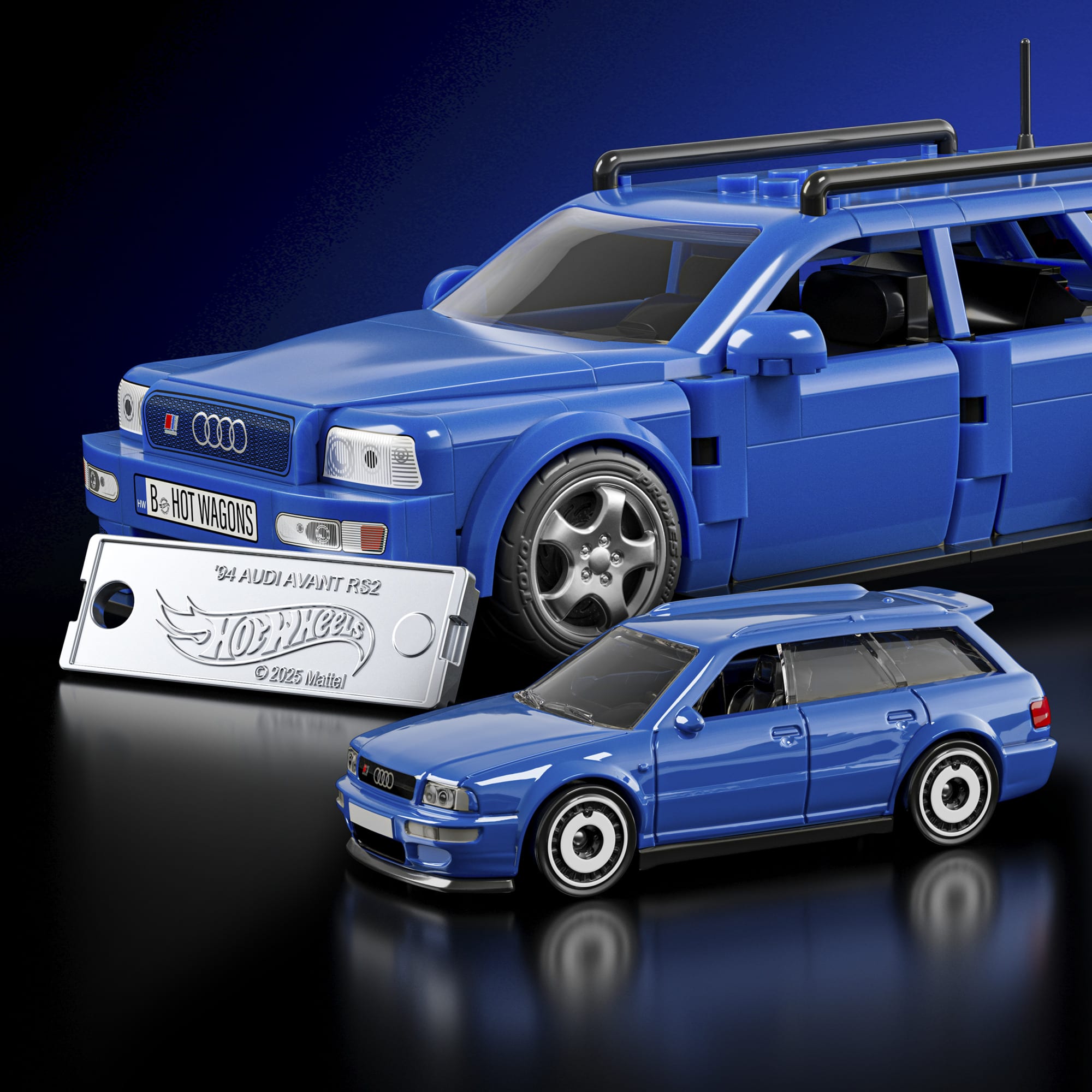 Mattel Brick Shop Hot Wheels Audi Avant RS2 Building Set