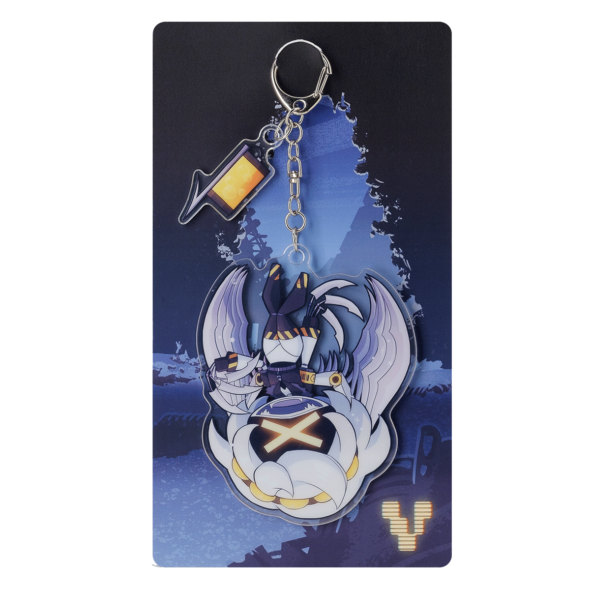 V Hang Tail Keychain