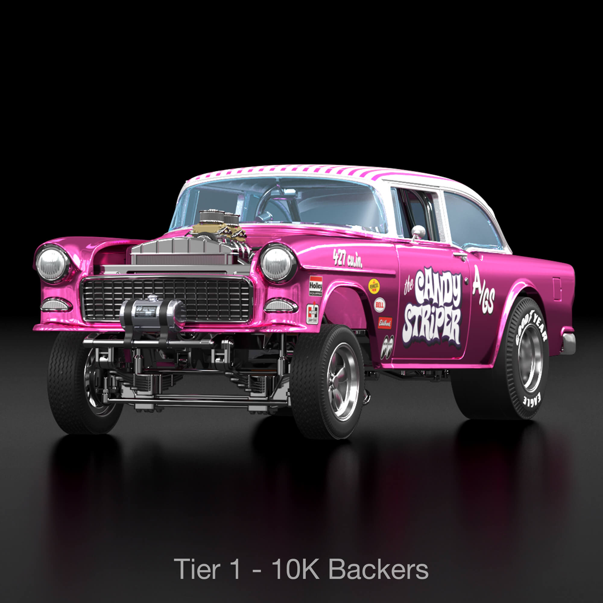 Hot Wheels RLC Exclusive 1:18 Scale ‘55 Chevy Bel Air Gasser “Candy Striper” - Crowdfund