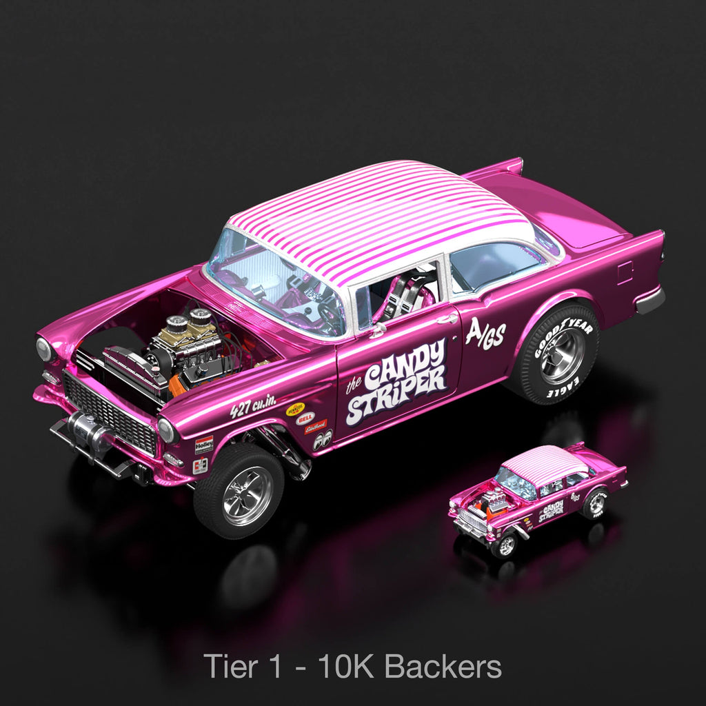 Hot Wheels RLC Exclusive 1:18 Scale ‘55 Chevy Bel Air Gasser “Candy Striper” - Crowdfund